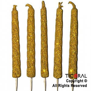 VELA VELON ESPIRAL GIBRE DE 10 CM ORO (Pack x 5)